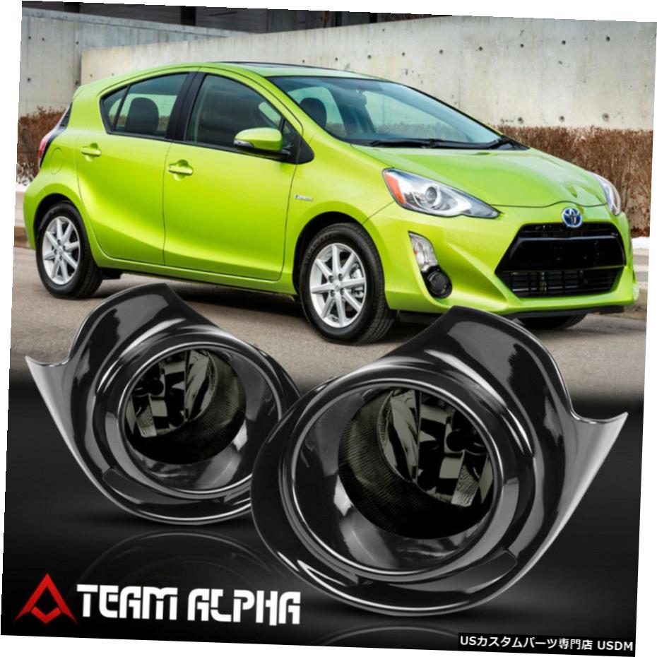 はめあい2015-2018トヨタプリウスC [スモーク]バンパーフォグライトランプワット/スイッチ+ハーネス+ベゼル Fits 2015-2018 Toyota Prius C[Smoke]Bumper Fog Light Lamp w/Switch+Harness+Bezel 【並行輸入品】 34,249円