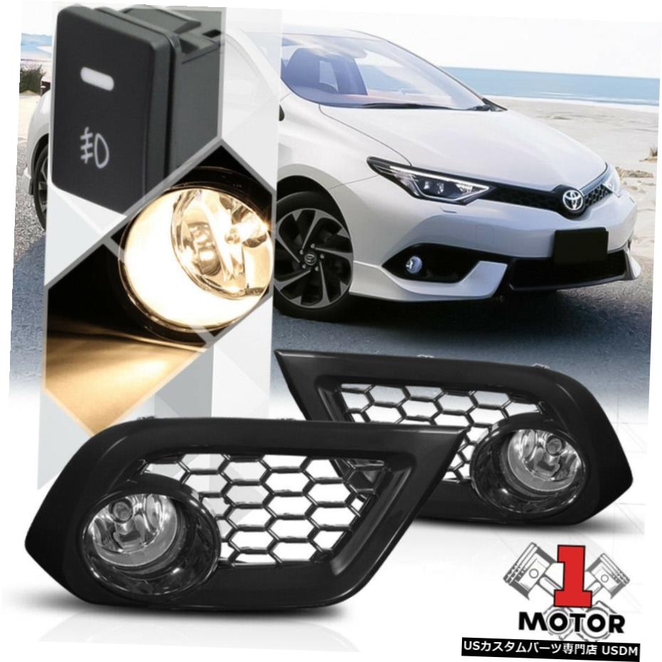 クリスタルクリアフォグランプバンパーランプワット/ 16-18サイオンカローラのIM用スイッチ+ハーネス Crystal Clear Fog Light Bumper Lamps w/Switch+Harness for 16-18 Scion Corolla iM 【並行輸入品】