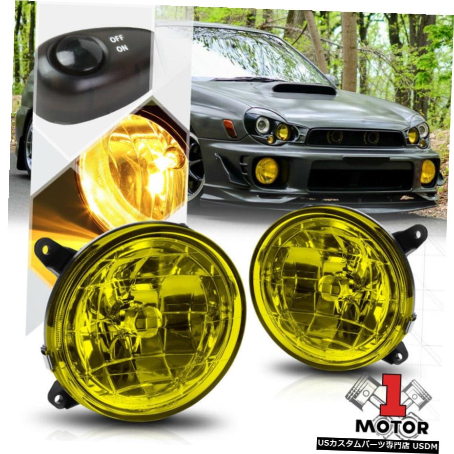 ゴールデンイエローフォグランプバンパーランプワット/スイッチ+ 02-03スバルインプレッサ用ハーネス Golden Yellow Fog Light Bumper Lamps w/Switch+Harness for 02-03 Subaru Impreza 【並行輸入品】