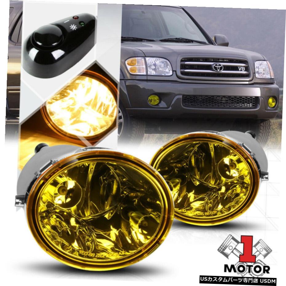 イエローフォグランプバンパーランプワット/ 00-06タンドラ/ 01-07セコイア用スイッチ+ハーネス Yellow Fog Light Bumper Lamps w/Switch+Harness for 00-06 Tundra/01-07 Sequoia 【並行輸入品】