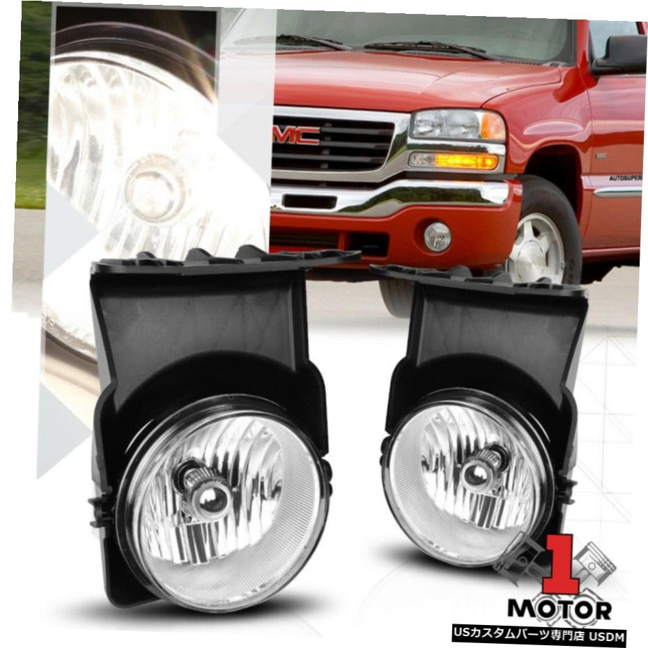 03-07 GMCシエラ用クリスタルクリアレンズ交換フォグランプOEバンパーランプ Crystal Clear Lens Replacement Fog Light OE Bumper Lamps for 03-07 GMC Sierra 【並行輸入品】