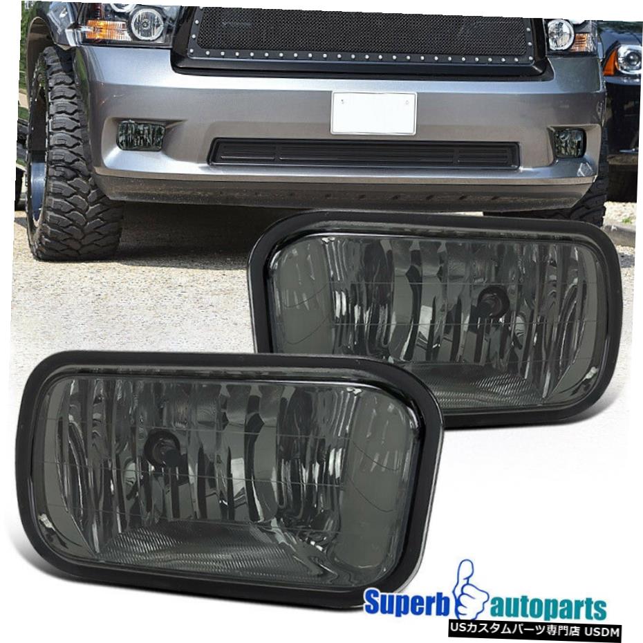 2009-2012ダッジラム1500個の2500個の3500煙フォグランプバンパーランプのワット/ H10球根 For 2009-2012 Dodge Ram 1500 2500 3500 Smoke Fog Light Bumper Lamps w/ H10 bulbs 【並行輸入品】