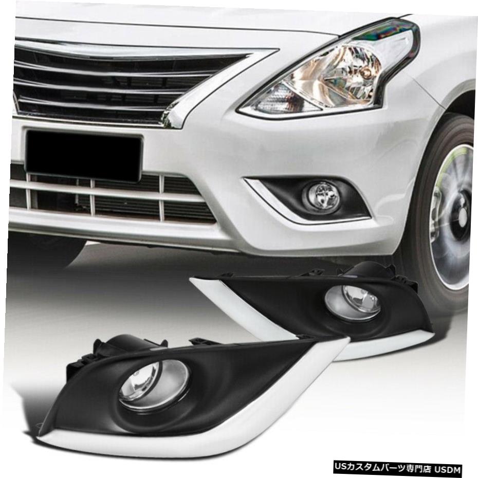 / wスイッチ2015-2017日産バーサ4ドアセダンフロントフォグライト用バンパー For 2015-2017 Nissan Versa 4 Door Sedan Front Fog Bumper Lights w/ Switch 【並行輸入品】