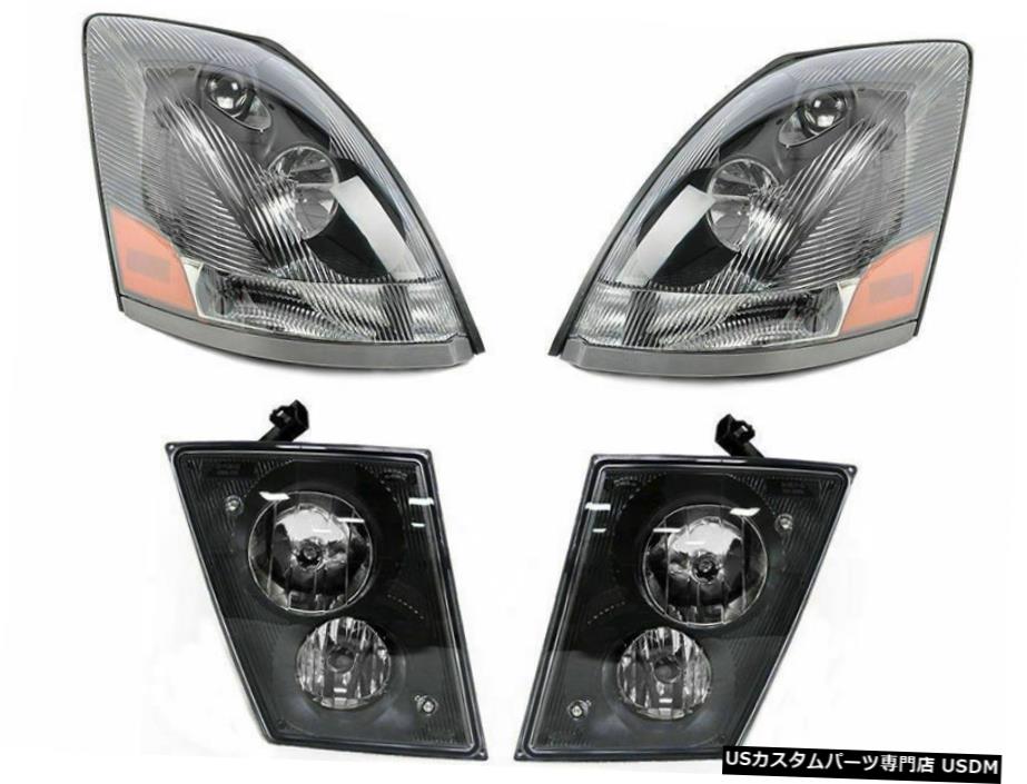 ボルボ2004 2005 2006 2007 VN VNL VNM 630 670シリーズのヘッドライトフォグランプSET Volvo 2004 2005 2006 2007 VN VNL VNM 630 670 Series HEADLIGHTS FOG LIGHTS SET 【並行輸入品】|カスタムパーツ WORLD倉庫