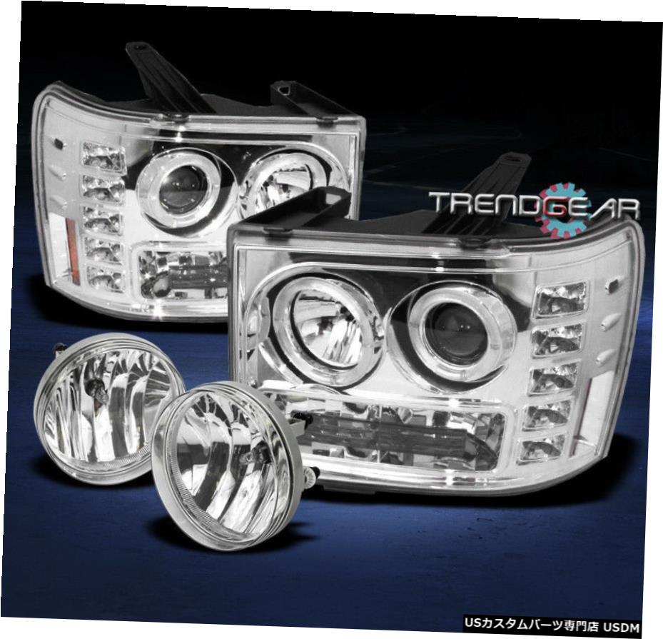 2007-2013 GMC SIERRA DENALI HALO LEDプロジェクターヘッドライト+ FOGキット1500 2500 3500 2007-2013 GMC SIERRA DENALI HALO LED PROJECTOR HEAD LIGHT+FOG KIT 1500 2500 3500 【並行輸入品】