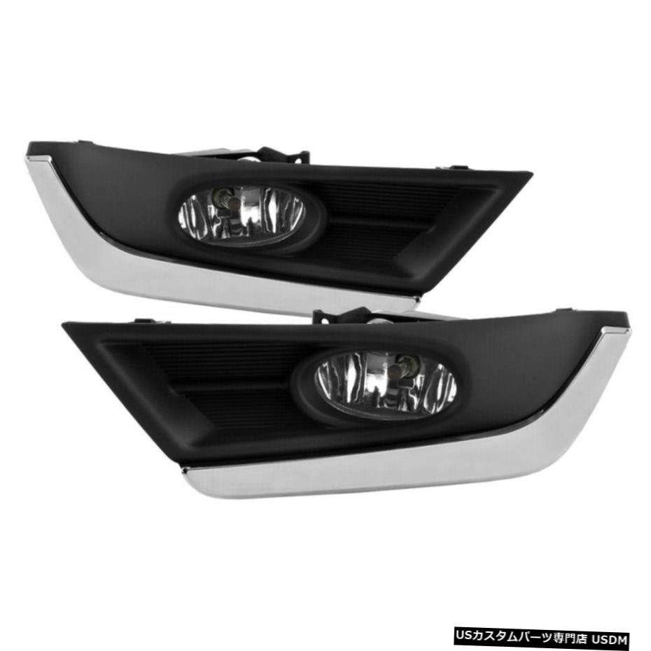 /クロームトリムBazel +スイッチ+電球ワット17-18ホンダCRVクリアバンパーのフォグランプを取り付け Fit 17-18 Honda CRV Clear Bumper Fog Lights w/ Chrome Trim Bazel+Switch+Bulbs 【並行輸入品】