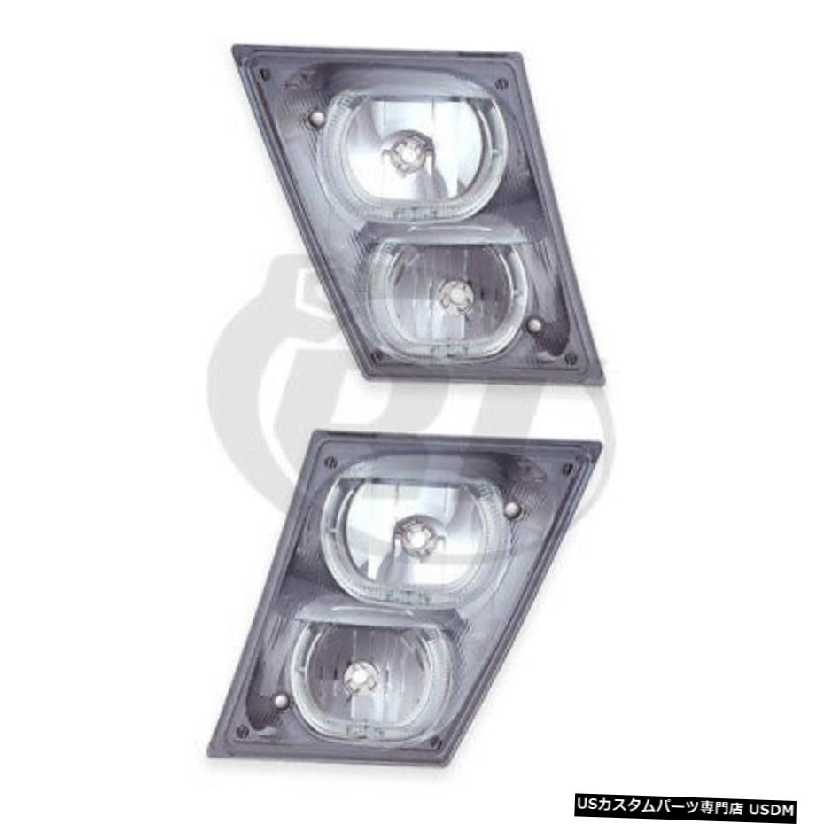 フォグランプ4月15日ボルボVN / VNL（クローム）デュアル球根左右ペアセットのランプ Fog Lights Lamps for 04-15 Volvo VN/VNL (Chrome) Dual Bulbs Left Right Pair Set 【並行輸入品】