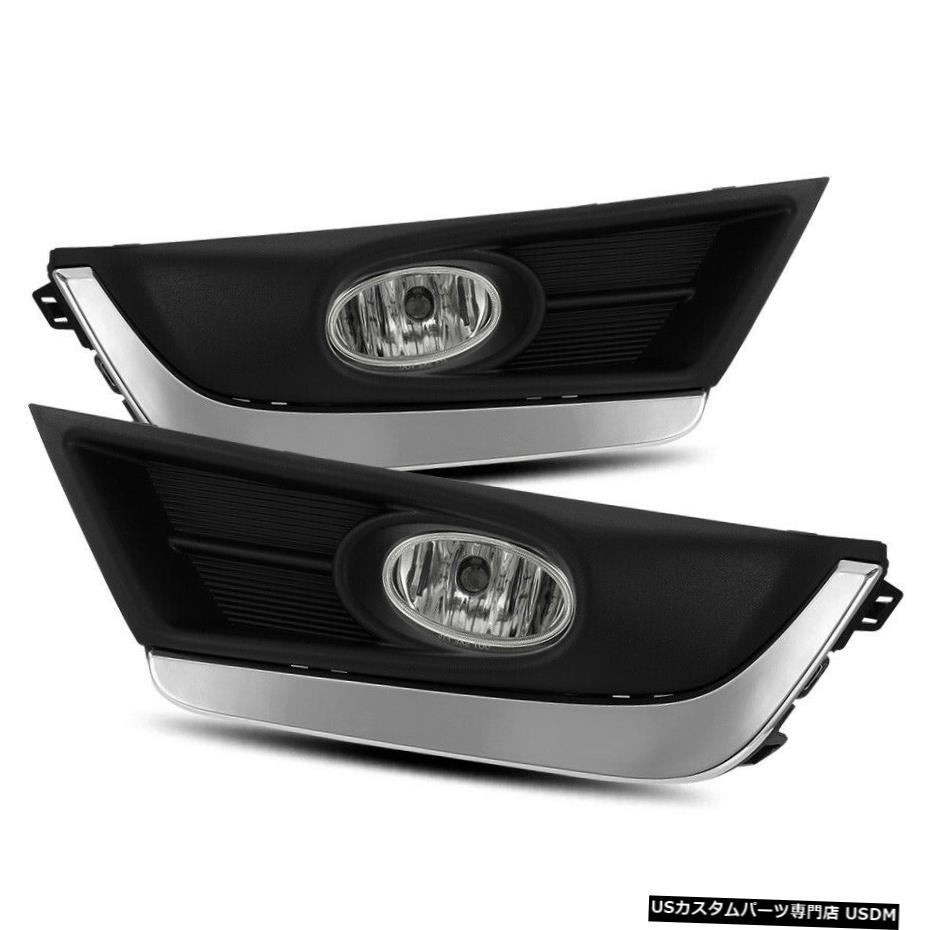 2017-2018ホンダCRVフォグランプドライビングランプ+ブラック/クロームベゼル組立用 For 2017-2018 Honda CRV Fog Lights Driving Lamps + Black/Chrome Bezel Assembly 【並行輸入品】