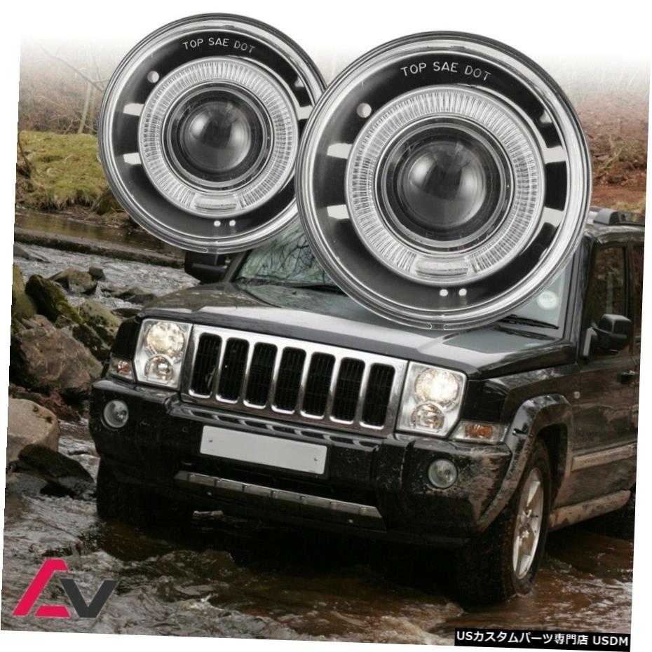 クライスラーダッジジープクリアレンズペアフォグランプヘイローリングプロジェクターの05-10 DRL 05-10 For Chrysler Dodge Jeep Clear Lens Pair Fog Light Halo Ring Projector DRL 【並行輸入品】