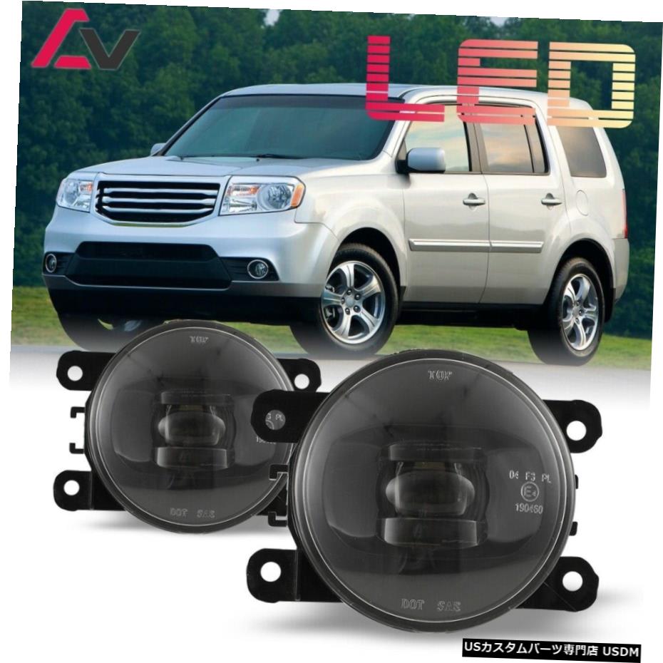 ホンダパイロット12-15クリアレンズペアバンパーフォグライトランプOEの交換用LED LED For Honda Pilot 12-15 Clear Lens Pair Bumper Fog Light Lamp OE Replacement 【並行輸入品】