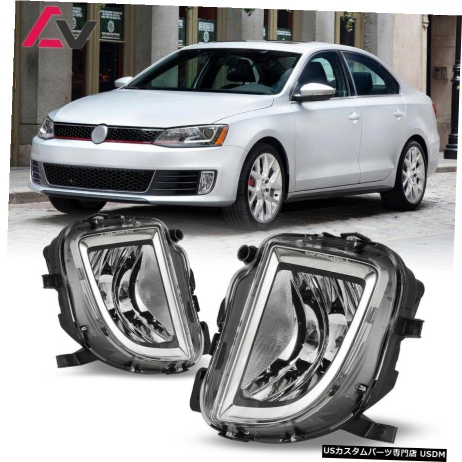 VWジェッタGLI 12-15クリアレンズペアバンパーフォグライトランプOEの交換のためのDOT For VW Jetta GLI 12-15 Clear Lens Pair Bumper Fog Light Lamp OE Replacement DOT 【並行輸入品】