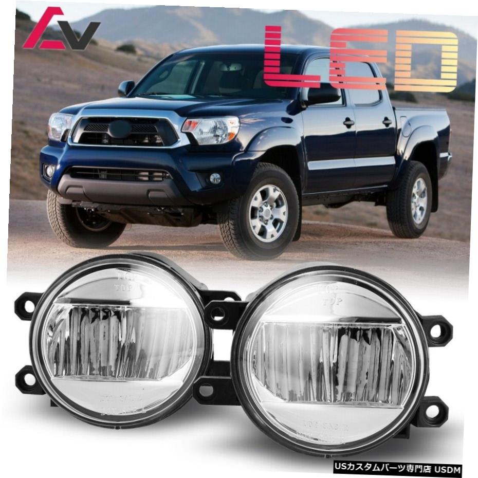 トヨタタコマ12-14クリアレンズペアバンパーLEDフォグランプOEの交換のためのDOT For Toyota Tacoma 12-14 Clear Lens Pair Bumper LED Fog Light OE Replacement DOT 【並行輸入品】