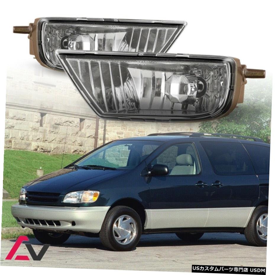 トヨタシエナクリアレンズペアOEフォグライトランプ+配線+スイッチキットDOTのために98から03 98-03 For Toyota Sienna Clear Lens Pair OE Fog Light Lamp+Wiring+Switch Kit DOT 【並行輸入品】