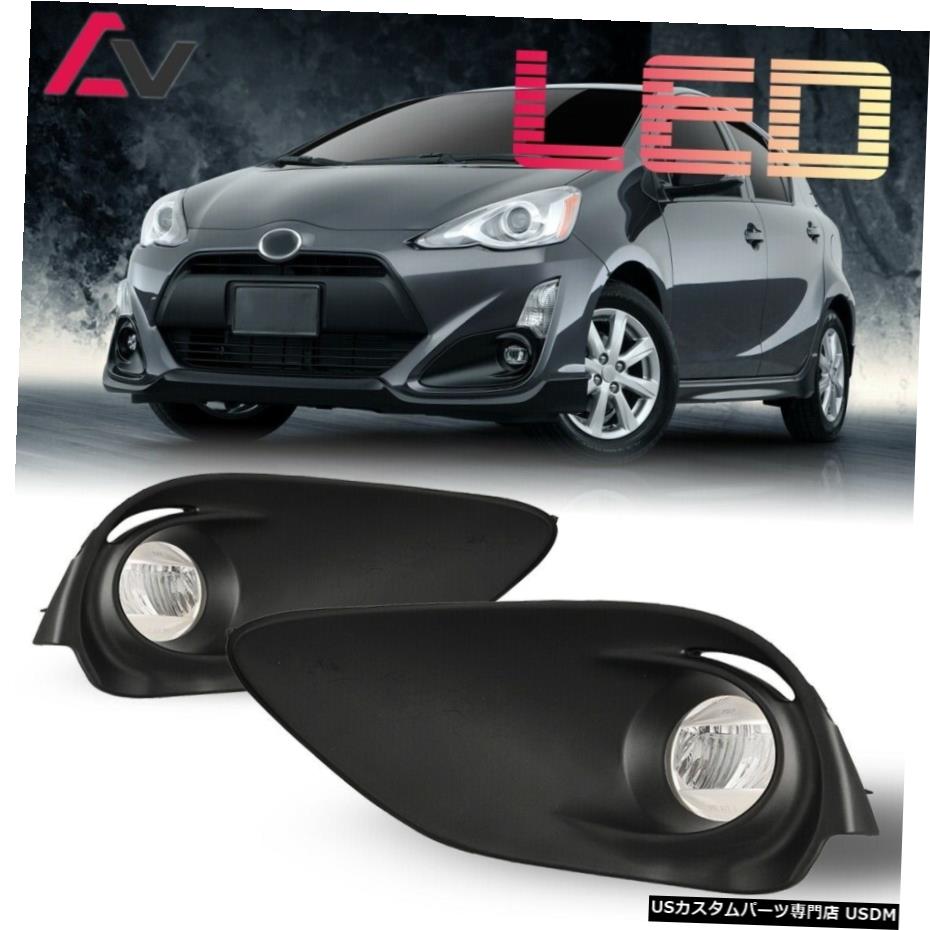 トヨタ・アクアクリアレンズペアOE LEDフォグランプ+配線+スイッチキットDOTのために17 17 For Toyota Prius C Clear Lens Pair OE LED Fog Light+Wiring+Switch Kit DOT 【並行輸入品】