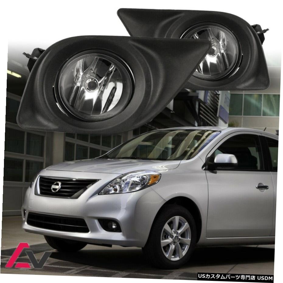 日産バーサクリアレンズペアOEフォグライトランプ+配線+スイッチキットDOTのために12-14 12-14 For Nissan Versa Clear Lens Pair OE Fog Light Lamp+Wiring+Switch Kit DOT 【並行輸入品】