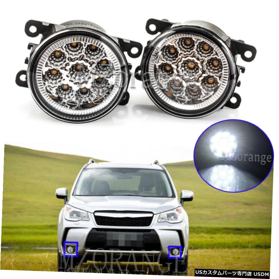 9 LEDフロントフォグライトについてスバルWRX STI BRZフォレスターS4 2013年から2018年ランプ駆動 9 LED Front Fog Light For Subaru WRX STI BRZ Forester S4 2013-2018 Driving Lamp 【並行輸入品】