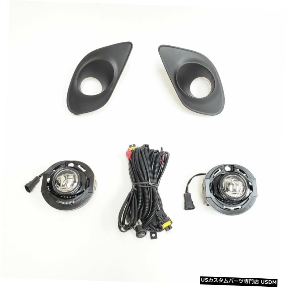 スイッチベゼルワイヤー付き2015-2019ダッジチャージャーSRTクリアLEDフォグランプキット For 2015-2019 Dodge Charger SRT Clear LED Fog Light Kit with Switch Bezel Wire 【並行輸入品】