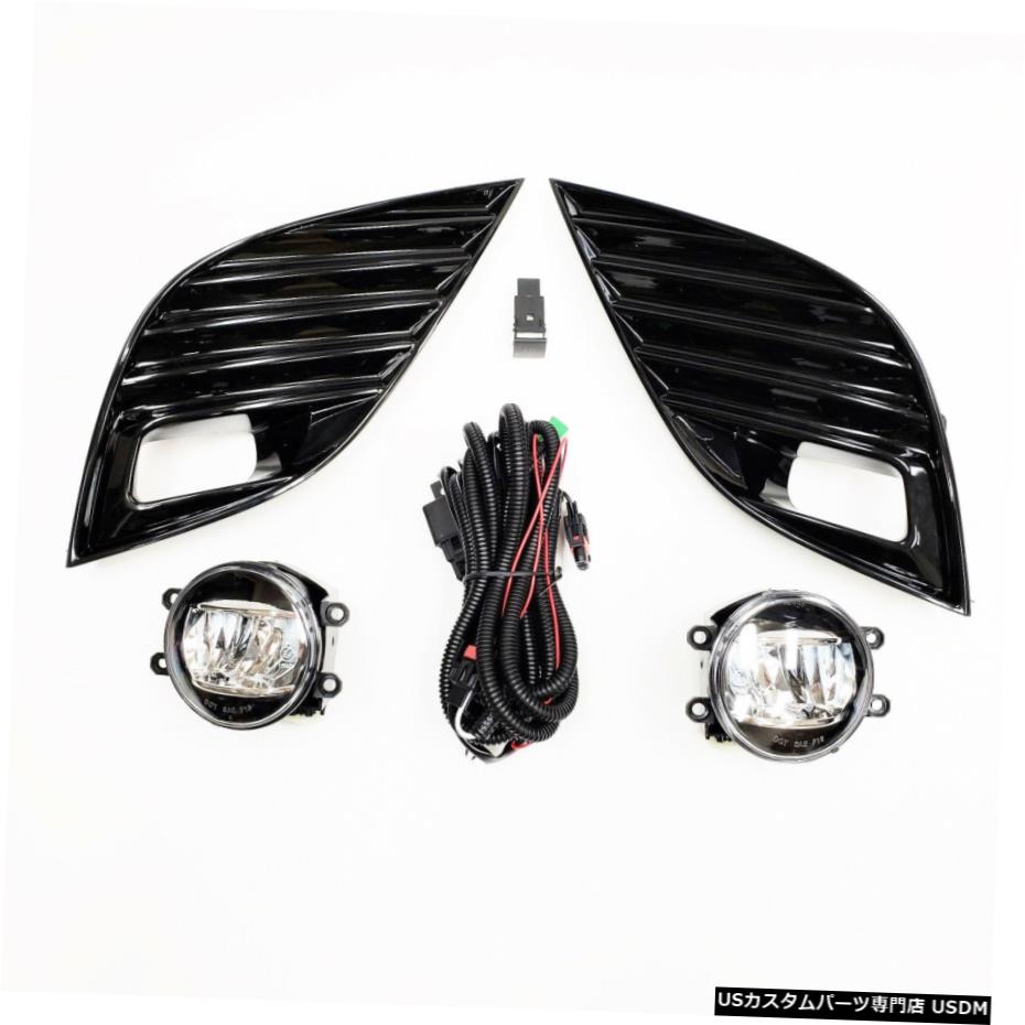 18-19トヨタカムリSE XSEクリアLEDフォグドライビングライトのw /スイッチベゼル線用 For 18-19 Toyota Camry SE XSE Clear LED Fog Driving Light w/Switch Bezel Wires 【並行輸入品】
