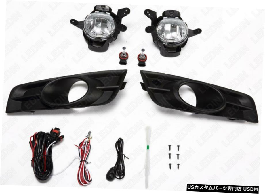 スイッチ球根ベゼル/ W 2011-2014シボレークルーズCLEARドライビングフォグランプセット用 For 2011-2014 Chevrolet Cruze CLEAR Driving Fog Lights Set w/ Switch Bulbs Bezel 【並行輸入品】