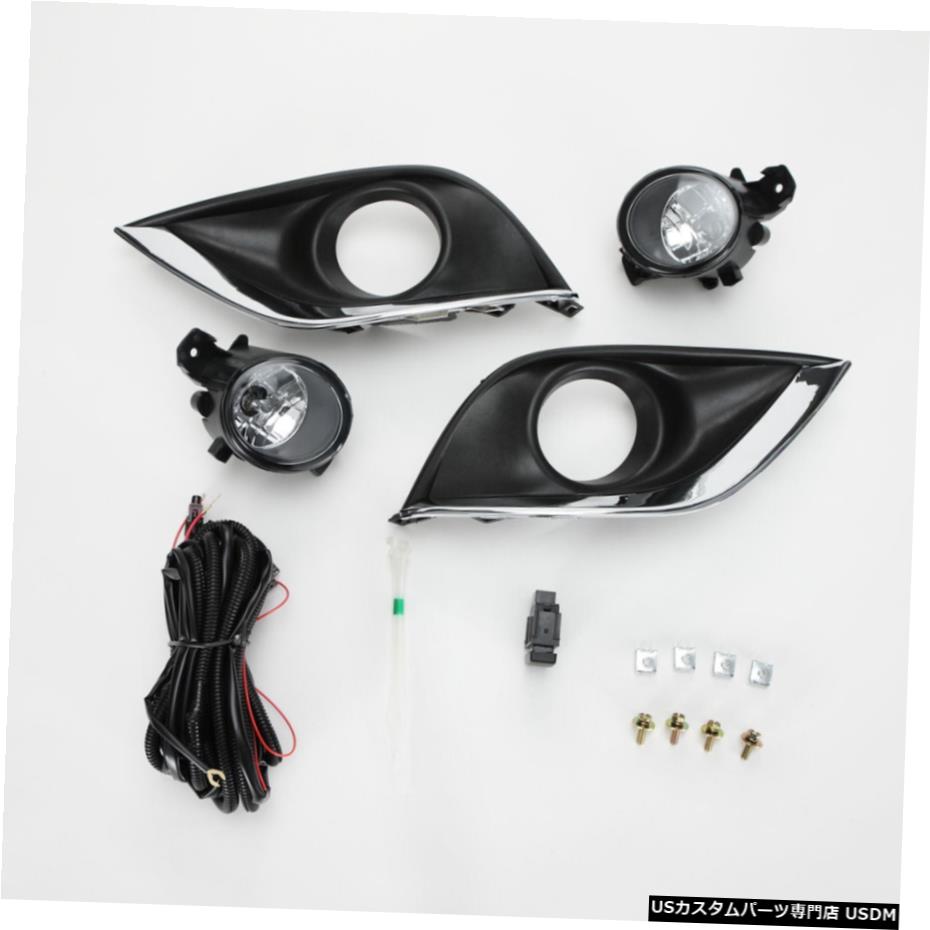 2015-2017日産ヴァーサセダン4DRクリアレンズのフォグランプのw /ベゼル配線スイッチ For 2015-2017 Nissan Versa Sedan 4Dr Clear Lens Fog Lights w/Bezel Wiring Switch 【並行輸入品】