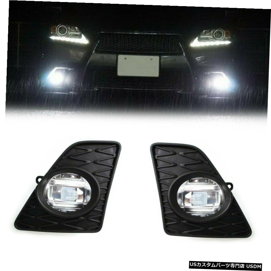 レクサスGS350 Fスポーツ2013年から2015年A6用LEDバンパードライビングフォグランプ+スイッチのはめあい LED Bumper Driving Fog Lights+Switch Fits For Lexus GS350 F-Sport 2013-2015 A6 【並行輸入品】