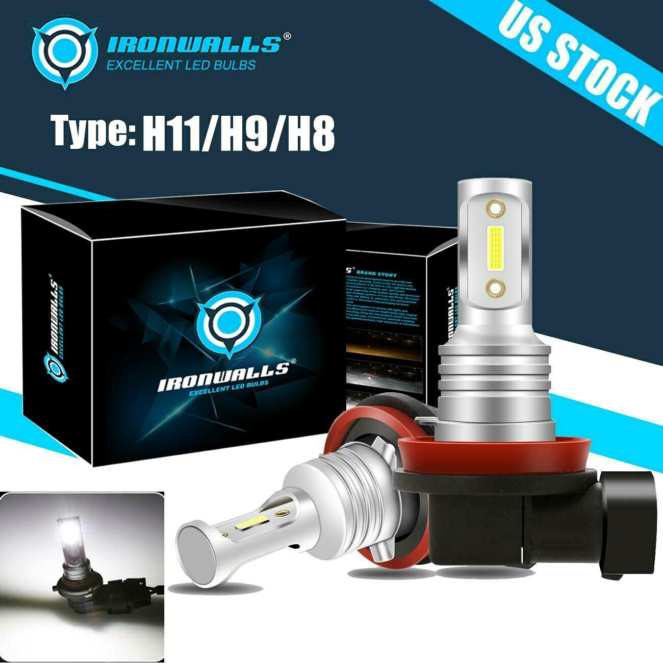 アキュラTSX 2005-2014のための2倍H11 H9 LEDフォグドライビングライトスーパーブライト8000??LM 55W 2x H11 H9 LED Fog Driving Light Super Bright 8000LM 55W for Acura TSX 2005-2014 【並行輸入品】