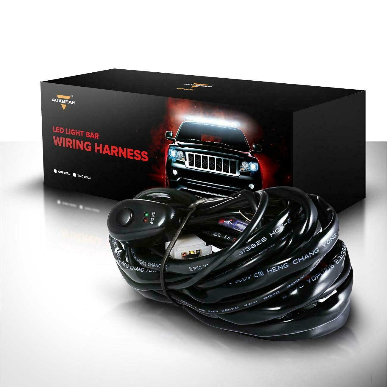 DC12V 40Aの配線キットフォグライトランプ駆動ワイヤーハーネス＆＃038;スイッチ＆＃038;ヒューズリレー DC12V 40A Wiring Kit Fog Light Driving Lamp Wiring Harness & Switch & Fuse Relay 【並行輸入品】