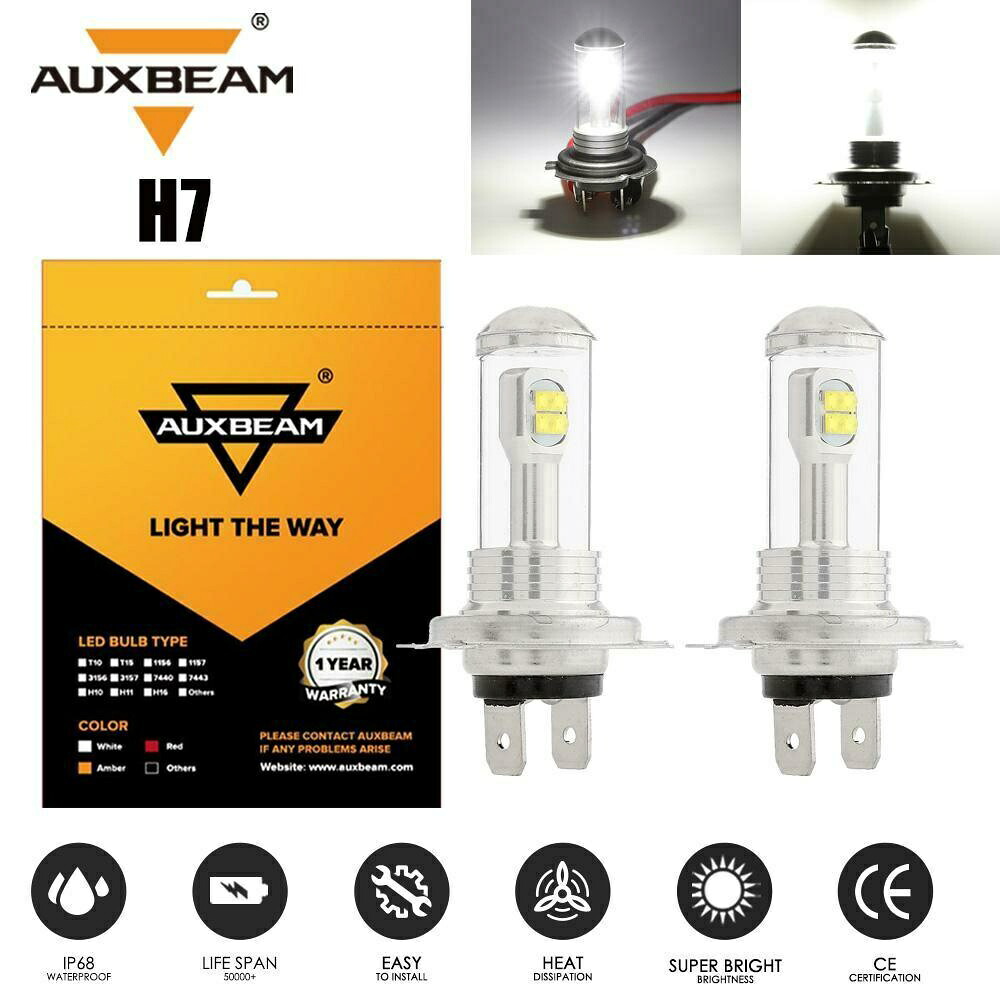 2X AUXBEAM H7 PX26D LEDフォグドライビングライト6000Kスーパーブライト電球DRLホワイトHID 2X AUXBEAM H7 PX26D LED Fog Driving Light 6000K Super Bright Bulbs DRL White HID 【並行輸入品】