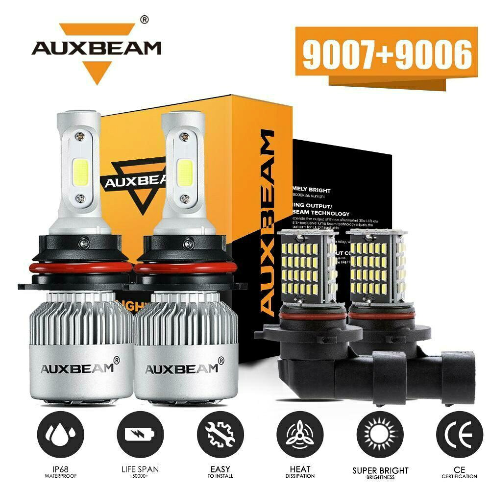 AUXBEAM 6000Kの場合ダッジラム1500 2500 3500 2002から2005 9007 + 9006 LEDヘッドライトS2 AUXBEAM 6000K For Dodge Ram 1500 2500 3500 2002-2005 9007+9006 LED Headlight S2 【並行輸入品】