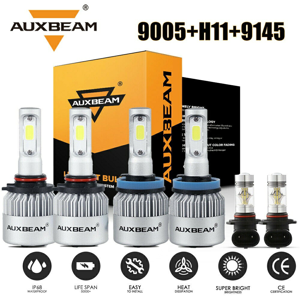 6X AUXBEAM LEDヘッドライトホンダパイロット2006年から2018年のための高いロービーム霧電球 6x AUXBEAM LED Headlight High Low Beam Fog Light Bulbs For Honda Pilot 2006-2018 【並行輸入品】