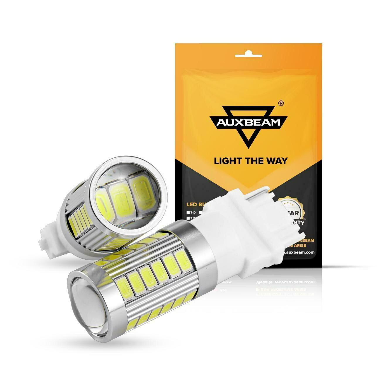 AUXBEAM 2PCSホワイト33SMD 5730 3157 3156 T25バックアップリバーステールLED電球 AUXBEAM 2PCS White 33SMD 5730 3157 3156 T25 Back Up Reverse Tail LED Light Bulbs 【並行輸入品】