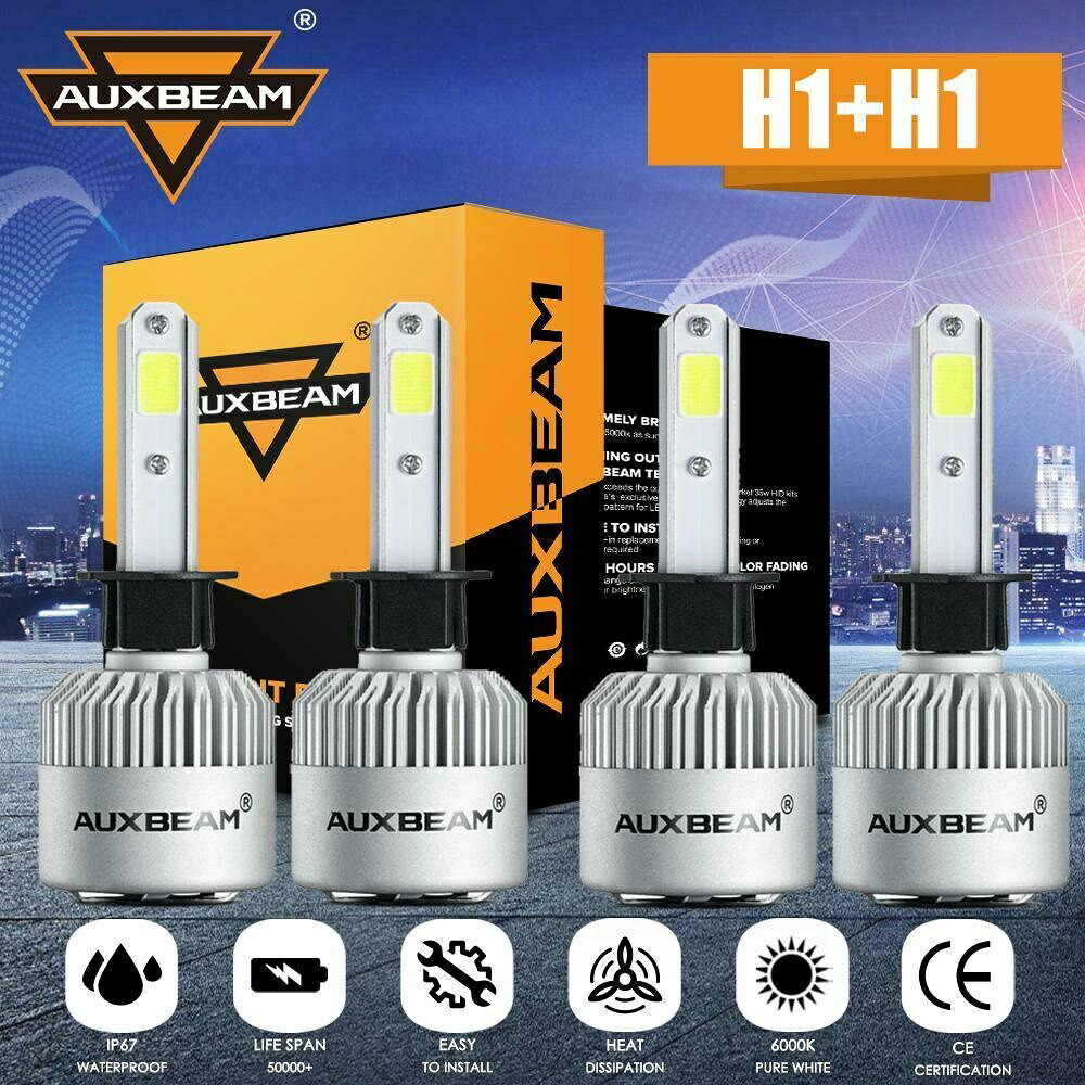 AUXBEAM H1 + H1 LEDヘッドライト変換電球ランプキット高低ビーム6000Kキセノン AUXBEAM H1+ H1 LED Headlight Conversion Bulb Lamp Kits High Low Beam 6000K Xenon 【並行輸入品】
