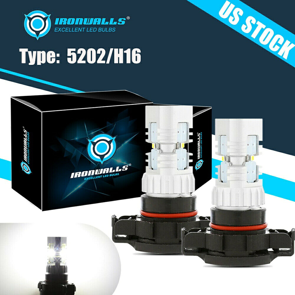 2倍の5202 H16 PS24Wハイパワー100W 6000KスーパーホワイトLEDフォグランプDRLライト電球 2x 5202 H16 PS24W High Power 100W 6000K Super White LED Fog DRL Lights Bulb 【並行輸入品】 28,028円