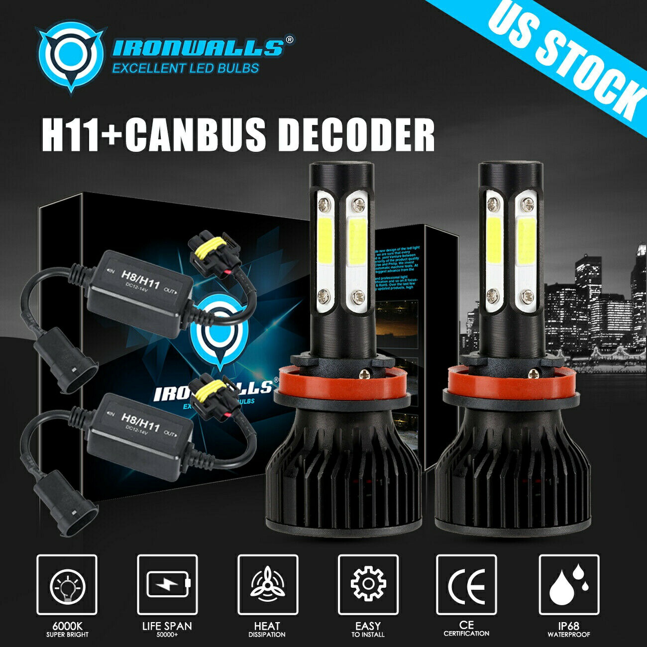 ライト ランプ 特価 Headlight Canbus Free Error Led H11 4サイドロービーム電球ハイパワー lm Led エラーフリーcanバスヘッドライト6k H11 6k Power High Bulbs Beam Low 4 Side lm Forrestandlove Com