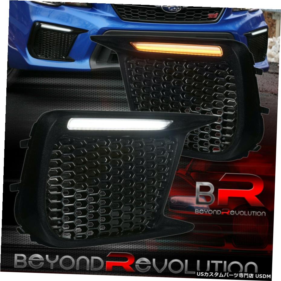 2018-2020のためのWRX STIスイッチバックの主導のDRLインジケータベゼルアセンブリフォグランプJDM For 2018-2020 Wrx Sti Switchback Led Drl Indicator Bezels Assembly Fog Light Jdm 【並行輸入品】