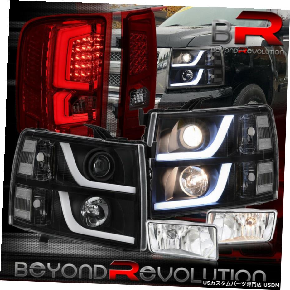 2007-2013のためのシボレーシルバラードブラックDRLヘッドライトを導いたスモーク/レッドテールライト霧 For 2007-2013 Chevy Silverado Black Drl Headlight Led Smoke/Red Tail Lights Fogs 【並行輸入品】