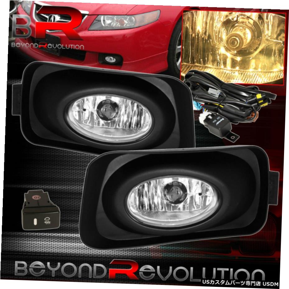 04-05アキュラTSX 4DR JDMバンパードライビングクリアフォグランプ+ワイヤーハーネスH11のために For 04-05 Acura Tsx 4Dr Jdm Bumper Driving Clear Fog Lights + Wiring Harness H11 【並行輸入品】