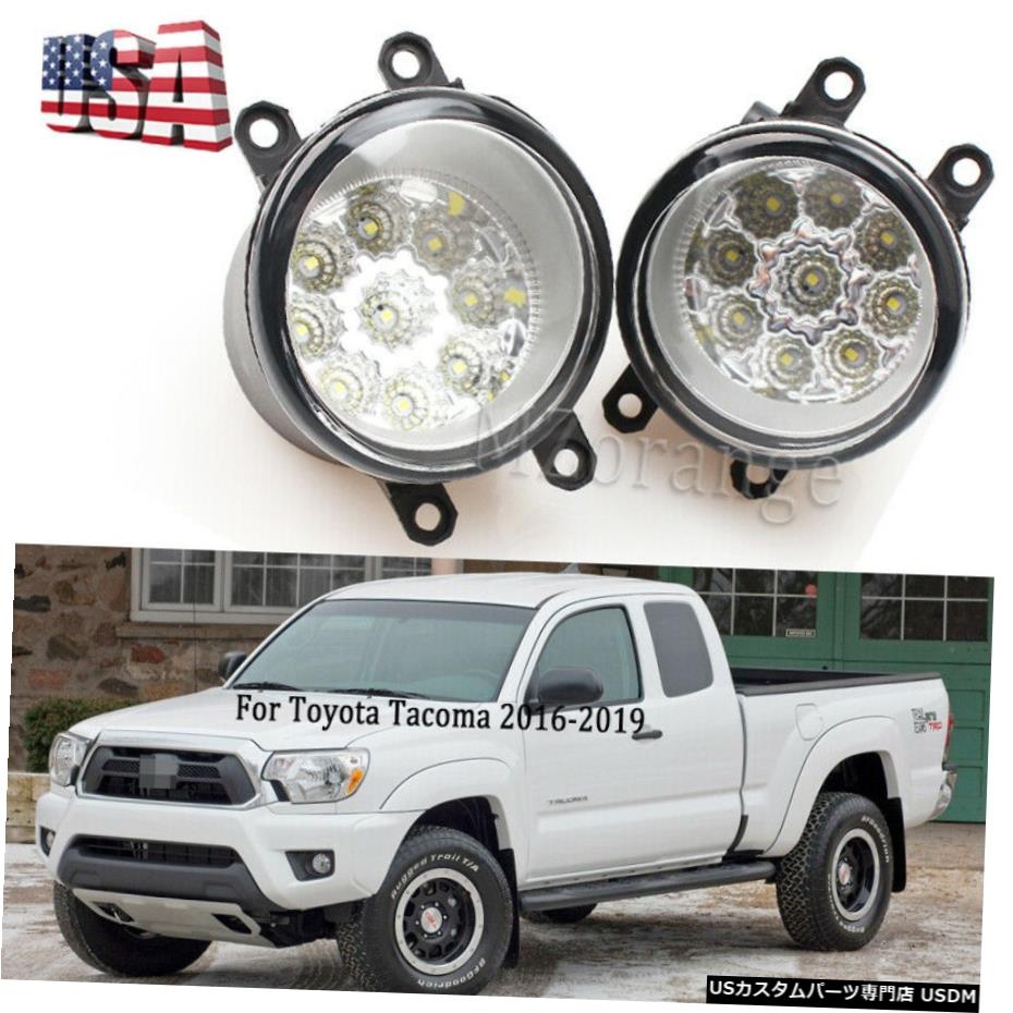 LEDフォグランプトヨタタコマ2016 2017 2018 2019フロントランプアセンブリL＆＃038; Rペア LED Fog Light For Toyota Tacoma 2016 2017 2018 2019 Front Lamp Assembly L&R Pair 【並行輸入品】