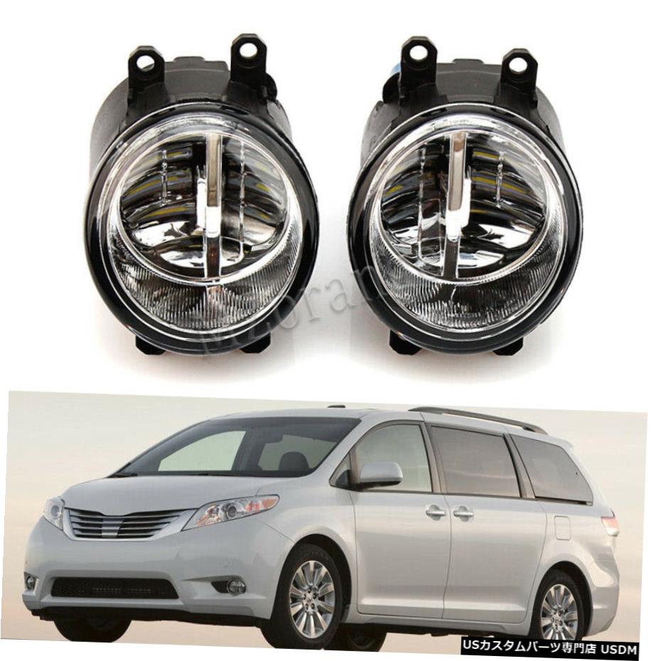 世界的に有名な Front Clear 17 11 16 Sienna Toyota For Lights Fog Led 17クリアフロントバンパー組立ペアのledフォグランプ トヨタシエナ11 16 Bumper Pair Assembly 車用品 Usdm 1049 269