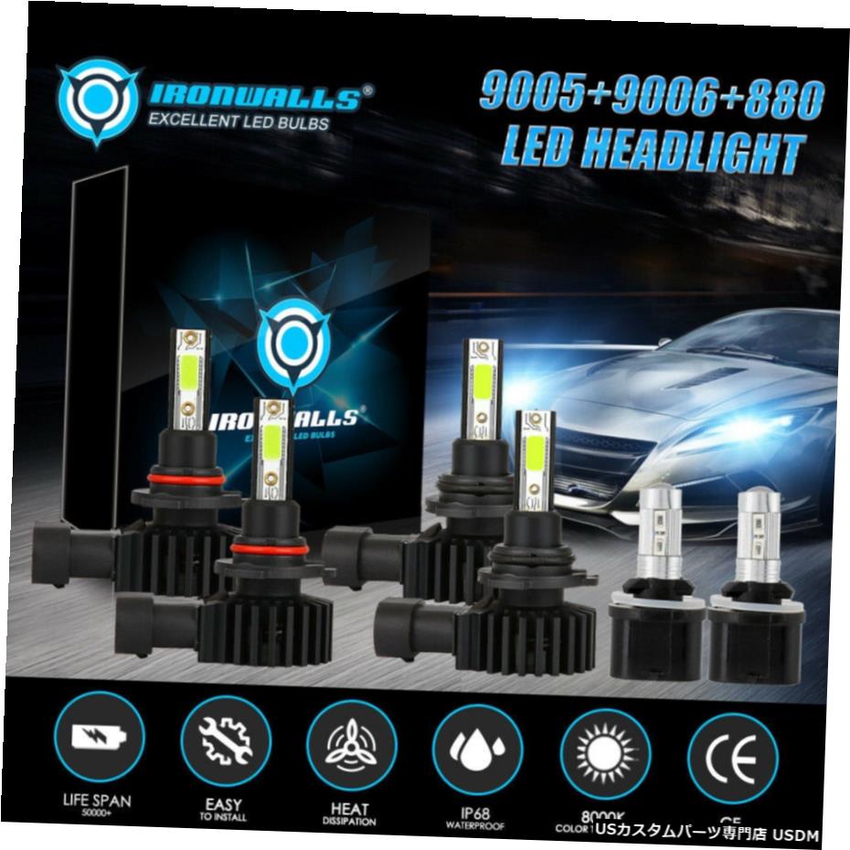 シボレータホ2001-2006 9005 9006のためのLEDヘッドライト+ 880フォグ電球ブルー For Chevy Tahoe 2001-2006 9005 9006 LED Headlight + 880 Fog Light Bulbs Blue 【並行輸入品】 33,176円