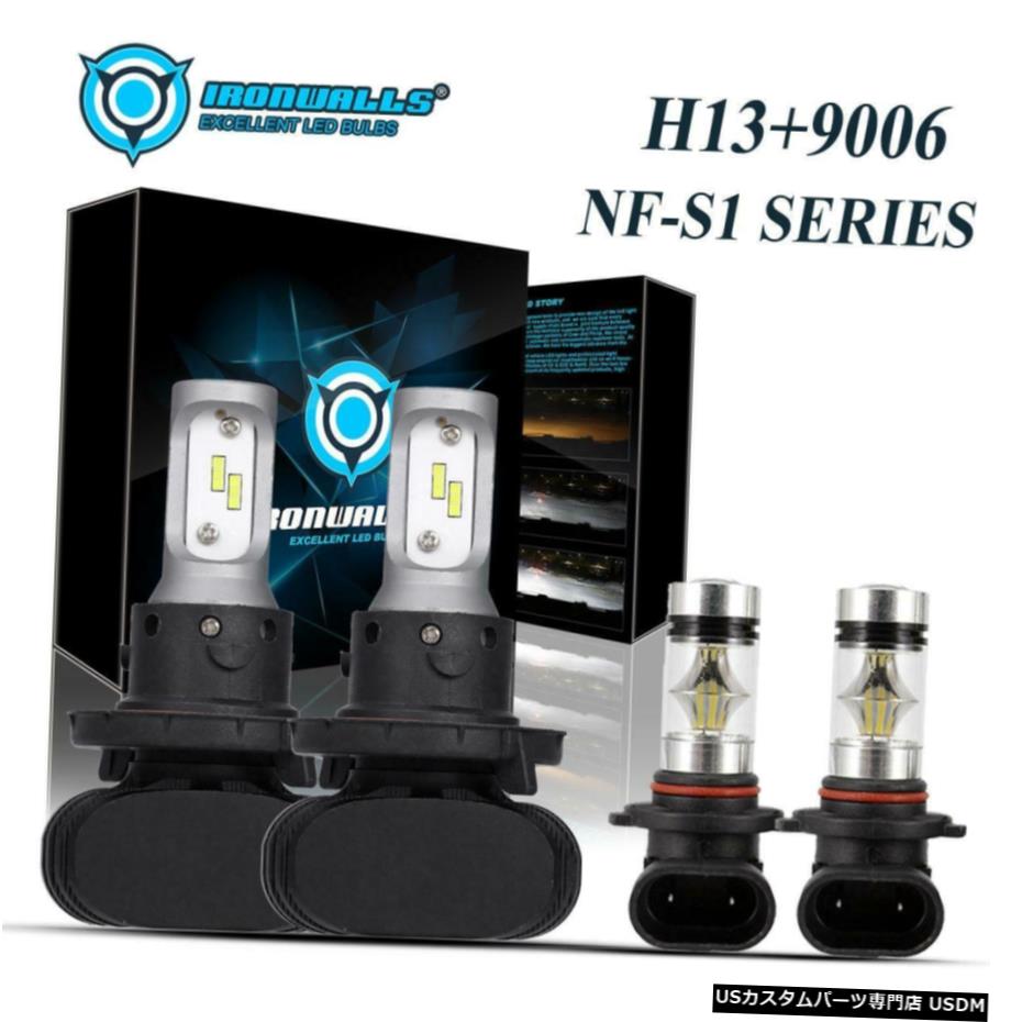 ファンレスH13 LEDヘッドライト+ダッジデュランゴ2004-06明るい電球のための9006フォグランプ Fanless H13 LED Headlight+9006 Fog Light for Dodge Durango 2004-06 Bright Bulbs 【並行輸入品】