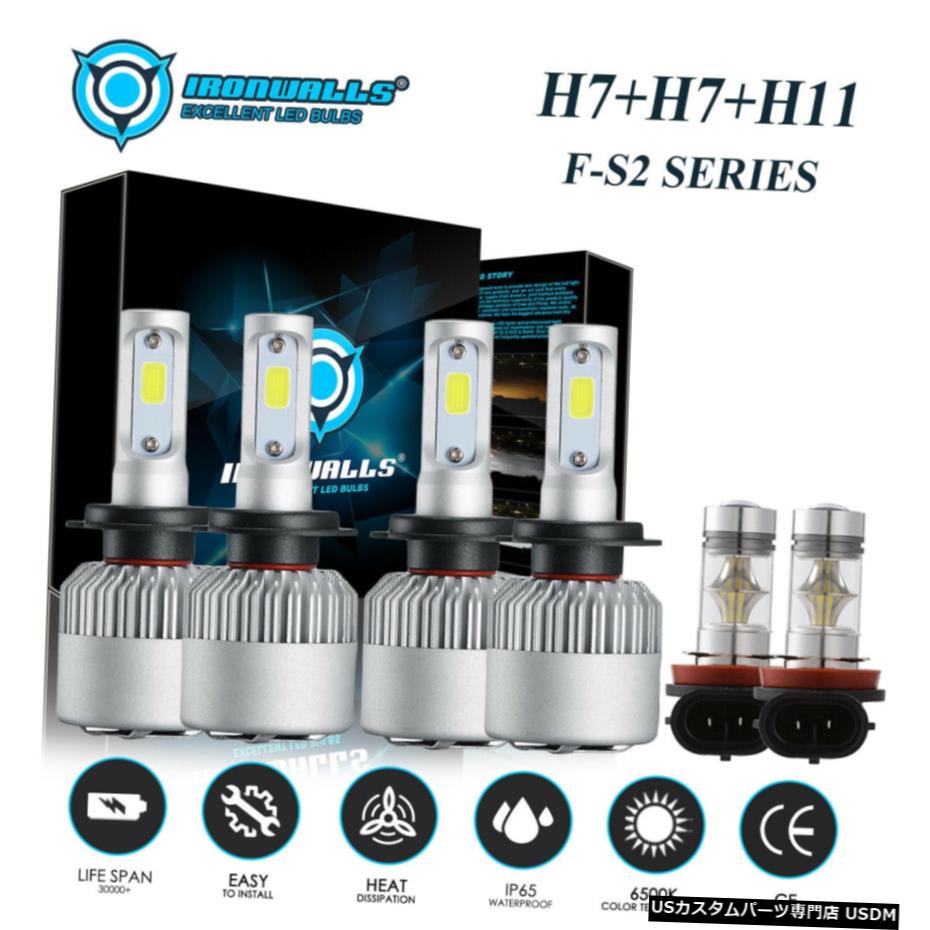 ベンツGL350 GLK350については2010年から2012年6倍速コンボH7＆＃038; H11 LEDヘッドライトフォグ電球 For Benz GL350 GLK350 2010-2012 6x Combo H7 & H11 LED Headlight Fog Light Bulbs 【並行輸入品】