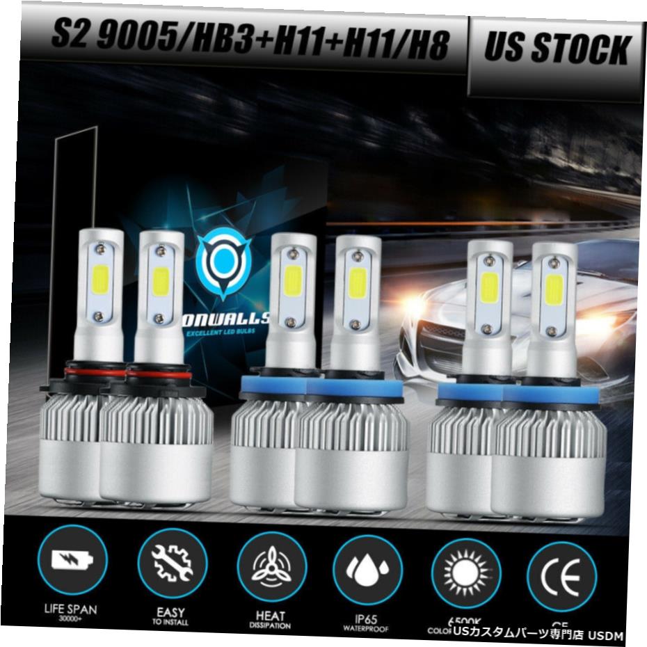 6倍速コンボH11 9005 H11 LEDヘッドライトキット高低ビームフォグランプ6500Kホワイト電球 6x Combo H11 9005 H11 LED Headlight Kit High Low Beam Fog Light 6500K White Bulb 【並行輸入品】 34,249円