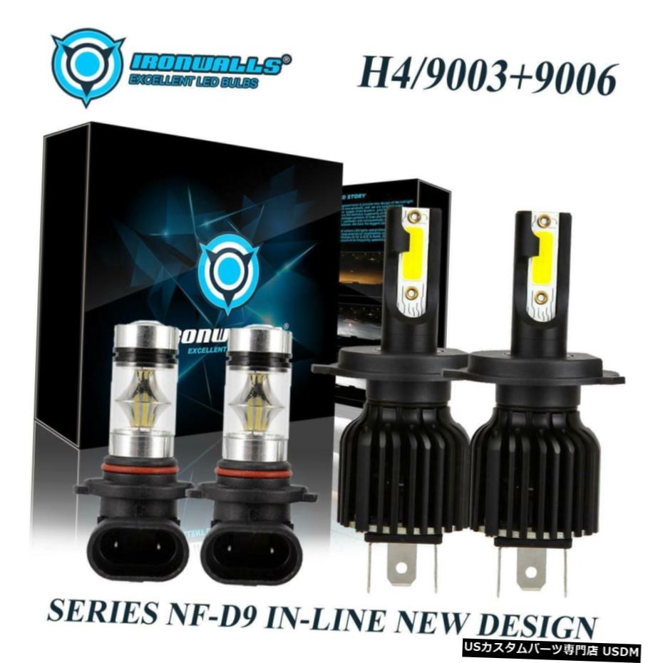 トヨタセコイア2001-2007ハイロー9003 H4 LEDヘッドライト+ 9006フォグ電球キット用 For Toyota Sequoia 2001-2007 Hi Lo 9003 H4 LED Headlight+9006 Fog Light Bulb Kit 【並行輸入品】