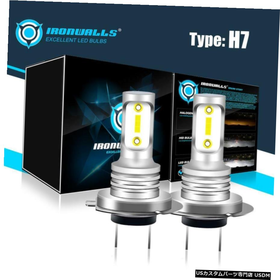 IRONWALLS H7 LEDライトキット55W 8000LM FOG電球6000KドライビングDRLランプ IRONWALLS H7 LED Light Kits 55W 8000LM FOG Light Bulbs 6000K Driving DRL Lamps 【並行輸入品】