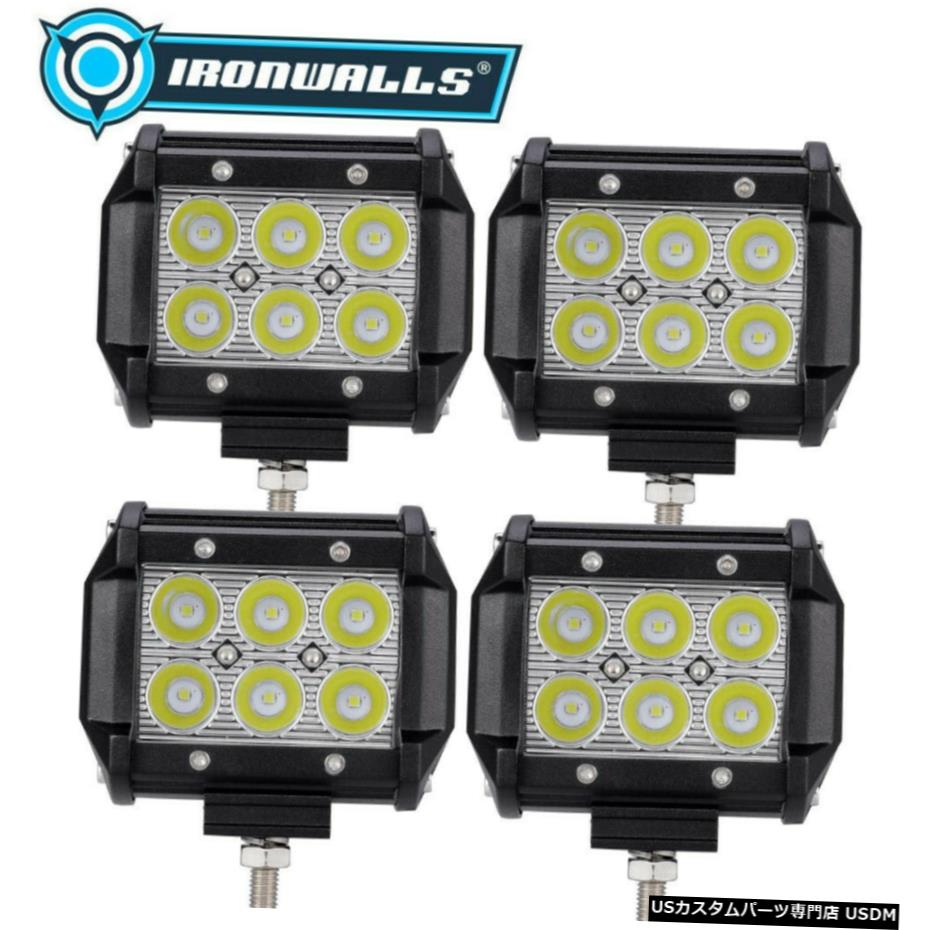 ふるさと割 ライト ランプ 4pcs Atv 4インチ18wスポットライトビームポッドledワークライトバードライビングフォグランプsuv 4pcs 4inch Atv Suv Lamp Fog Driving Bar Light Work Led Pods Beam Spotlight 18w Www Babystoreenxovais Com Br