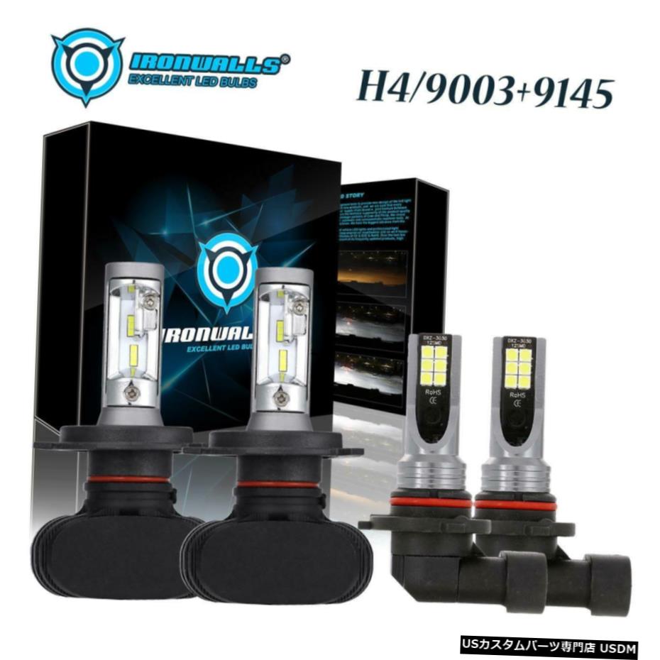 トヨタタコマ05-11用H4 9003ファンレスLEDヘッドライト+ 9145フォグランプコンボパック H4 9003 Fanless LED Headlight+9145 Fog Lights Combo Pack for Toyota Tacoma 05-11 【並行輸入品】