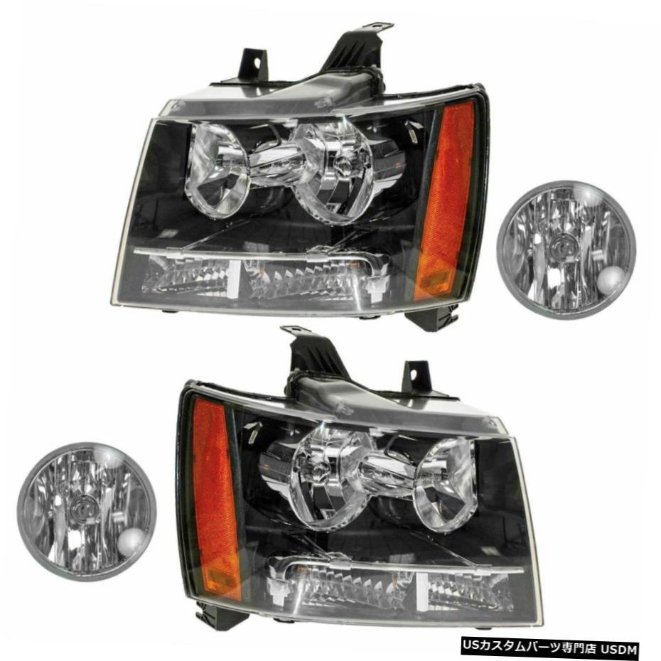 シボレーサバーバンタホ新4のヘッドライトフォグドライビングライトランプLH RHキットセット Headlight Fog Driving Light Lamp LH RH Kit Set of 4 for Chevy Suburban Tahoe New 【並行輸入品】
