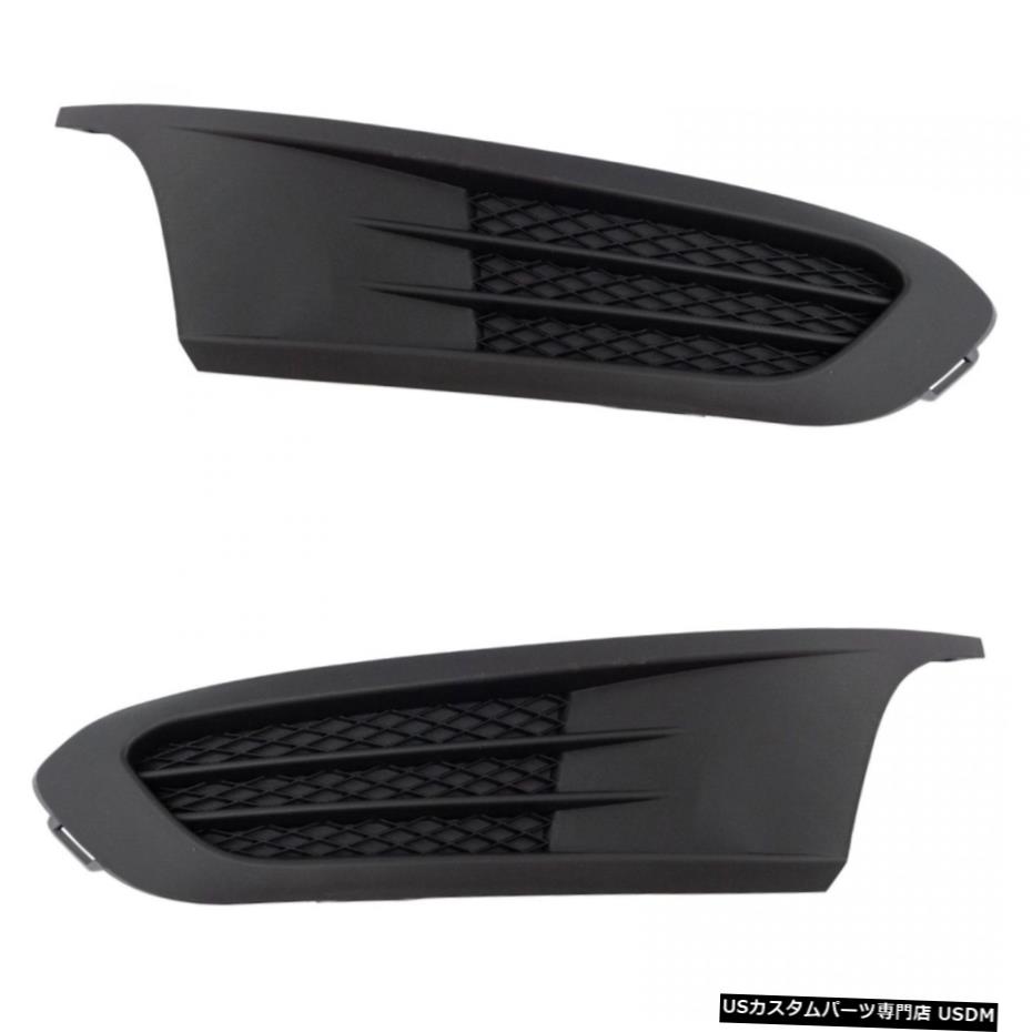 フォルクスワーゲンジェッタ新用クロームトリムLH HRペアと霧ライトランプホールカバー Fog Light Lamp Hole Cover with Chrome Trim LH HR Pair for Volkswagen Jetta New 【並行輸入品】