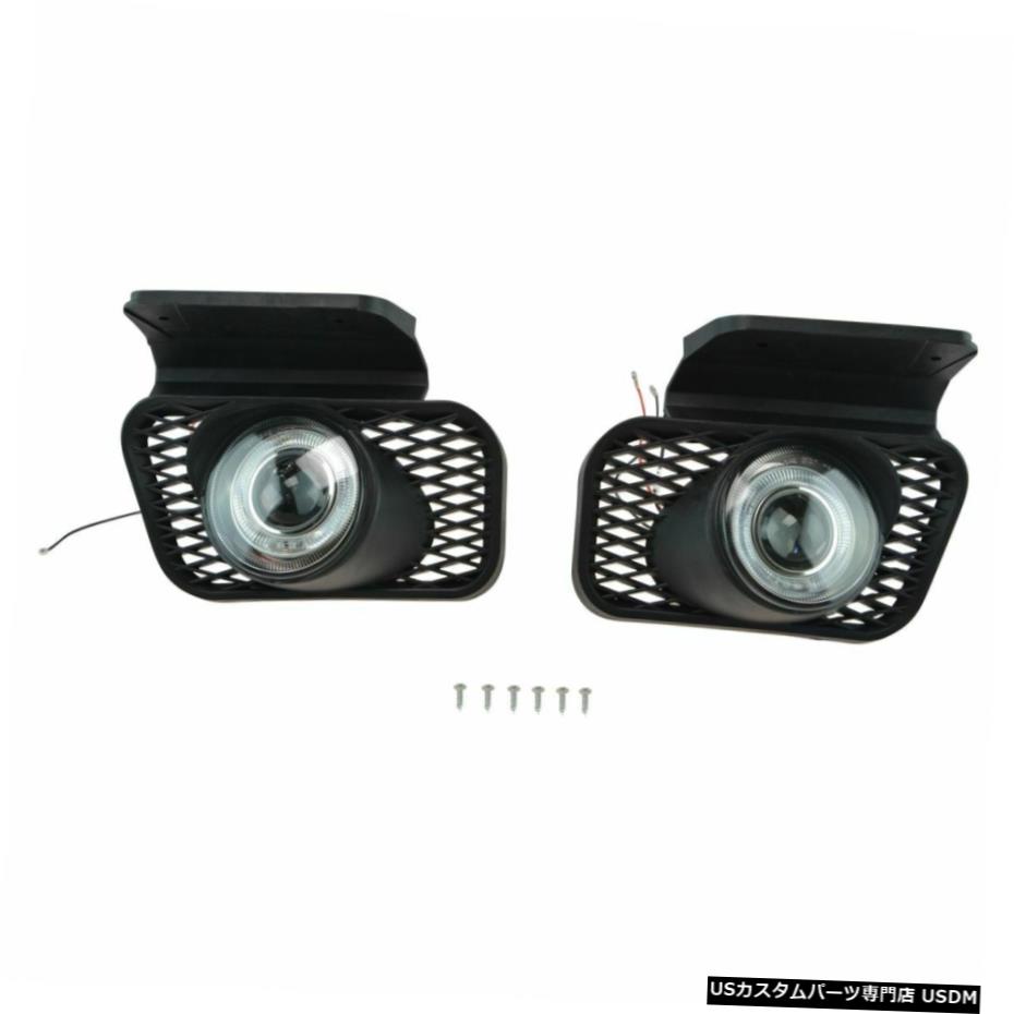 シルバラード雪崩のためにクリアレンズヘイロープロジェクターフォグランプライトペアをアップグレード Upgrade Clear Lens Halo Projector Fog Lamp Light Pair for Silverado Avalanche 【並行輸入品】